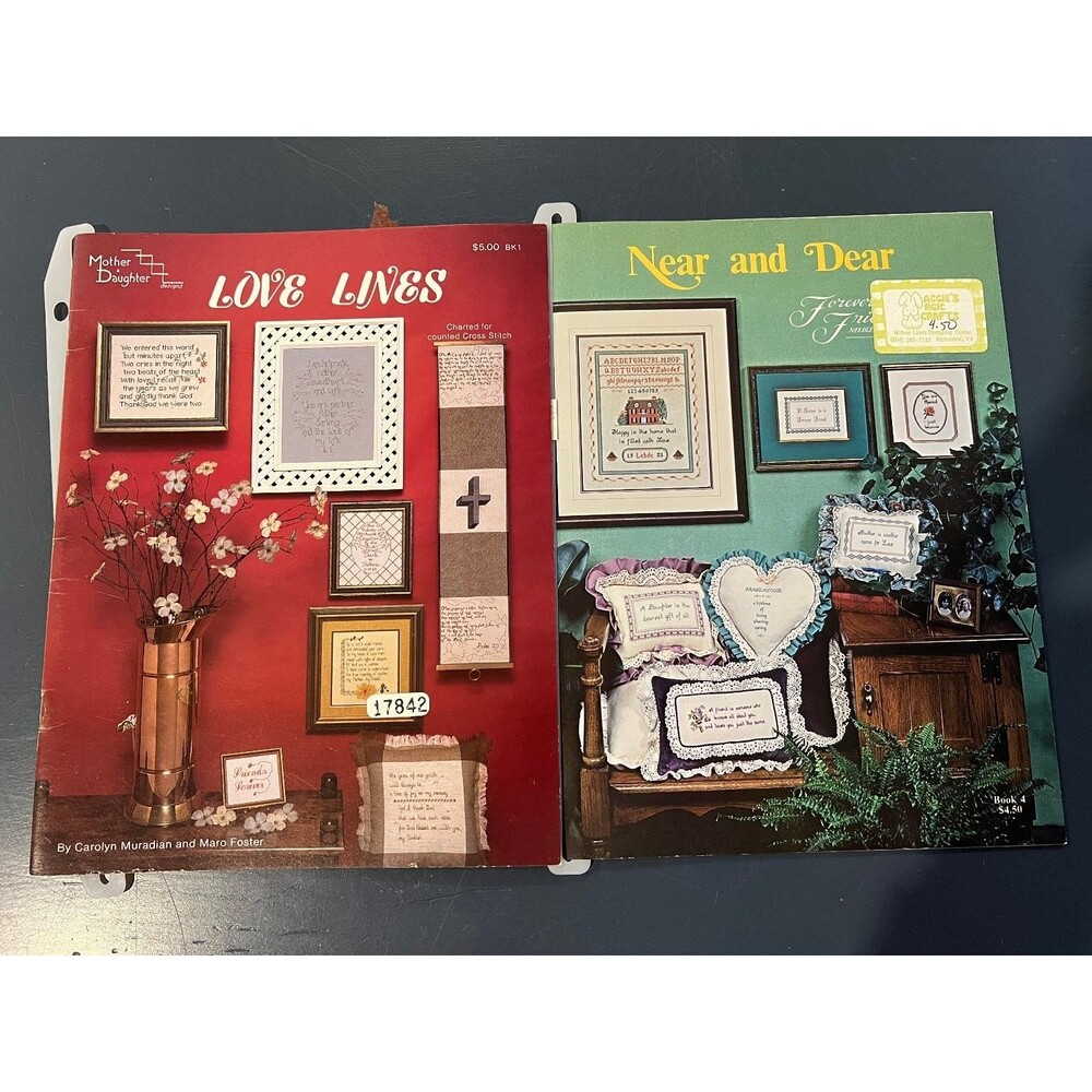 Mother & Daughter Designs Love Lines Cross Stitch Pattern Booklet Family Quotes